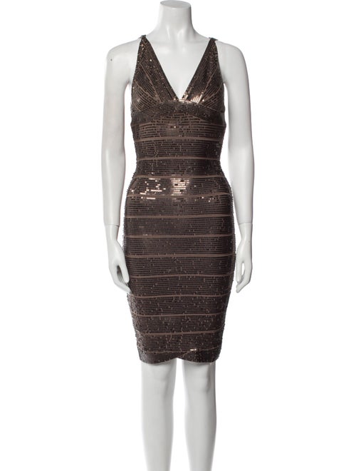 Herve Leger Printed Mini Dress