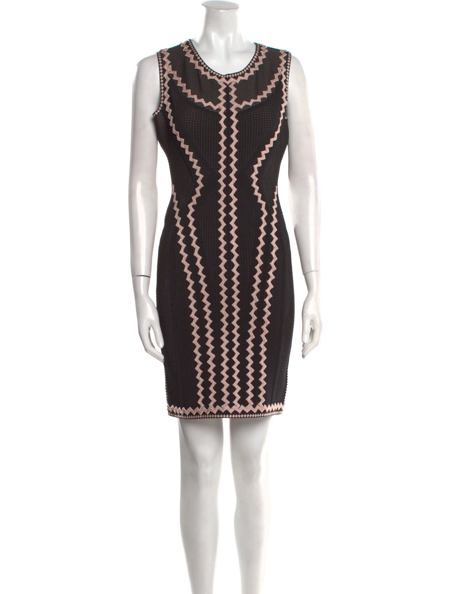 Herve Leger Striped Mini Dress