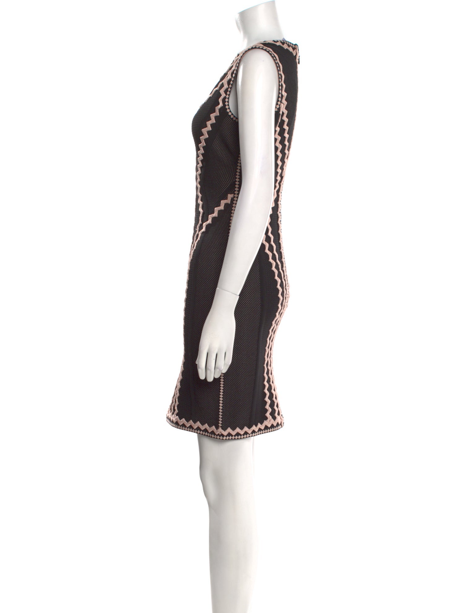 Herve Leger Striped Mini Dress