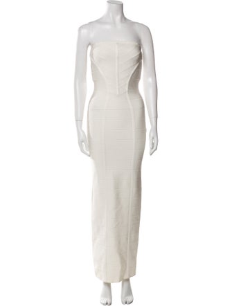 Herve Leger Strapless Long Dress