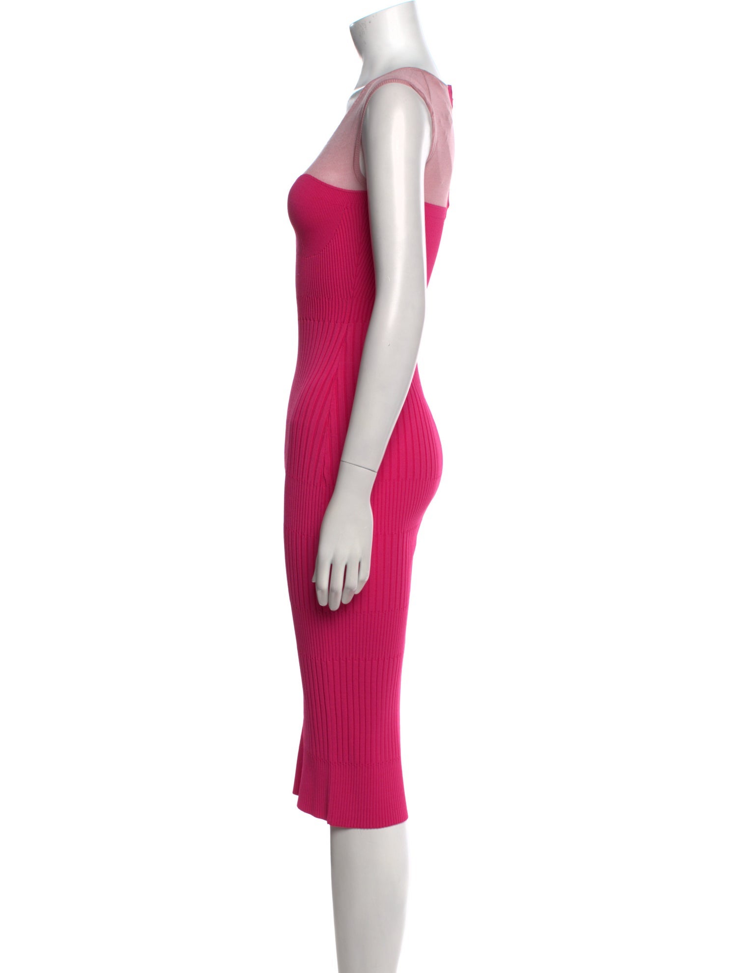 Herve Leger V-Neck Midi Length Dress w/ Tags