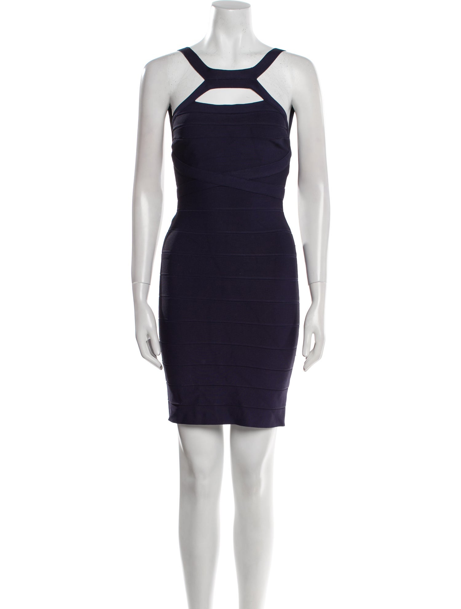Herve Leger Square Neckline Mini Dress