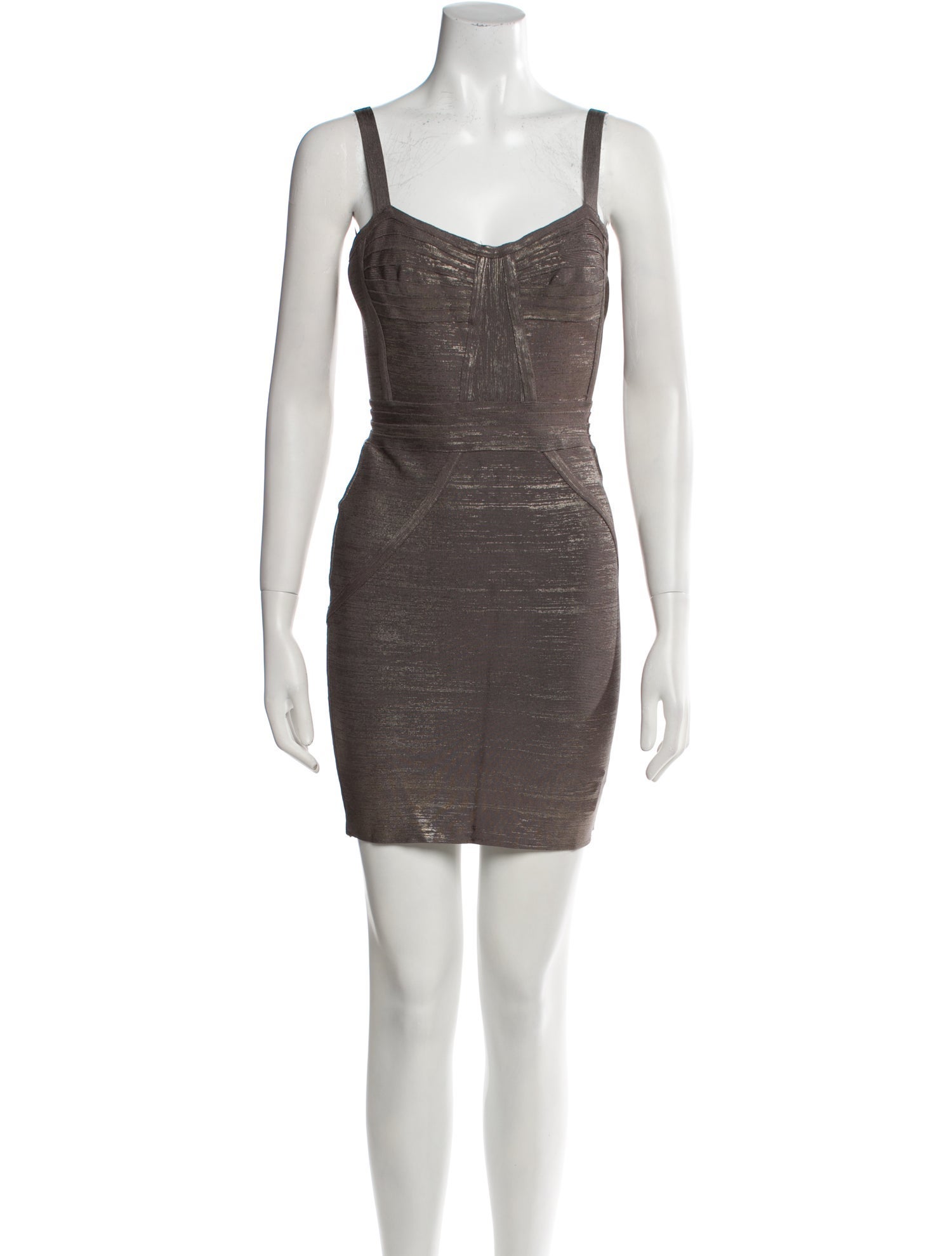 Herve Leger Square Neckline Mini Dress
