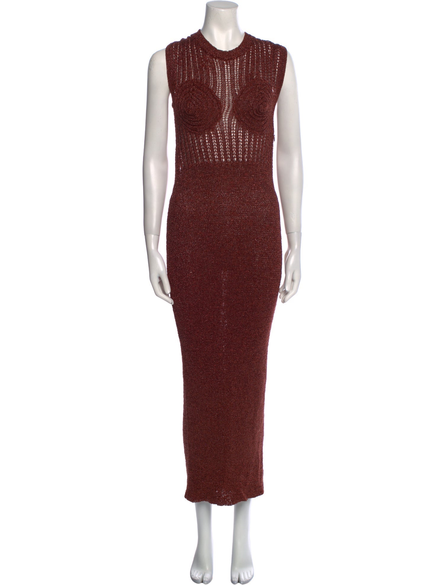 Herve Leger Crew Neck Long Dress
