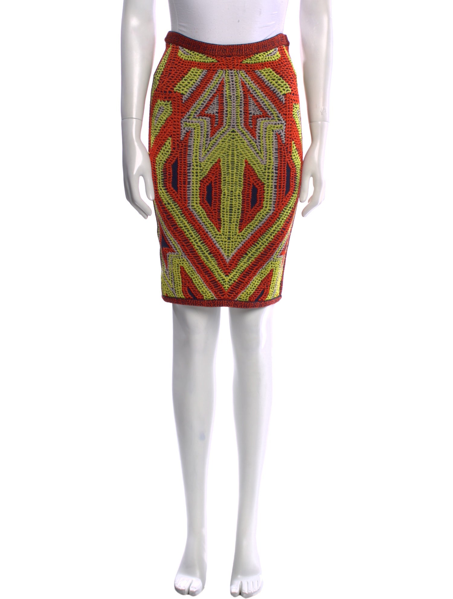 Herve Leger Printed Knee-Length Skirt