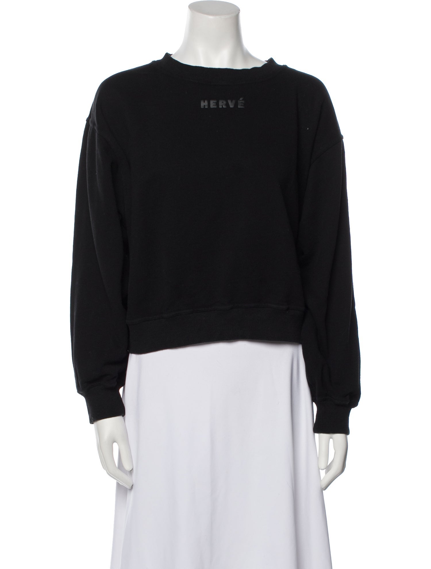 Herve Leger Crew Neck Long Sleeve Sweatshirt