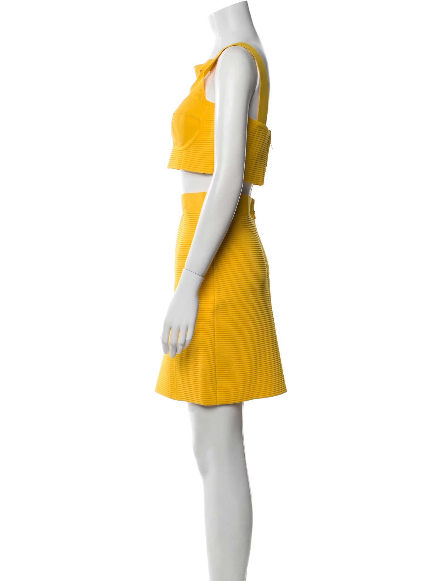 Herve Leger Cutout Accent Skirt Set