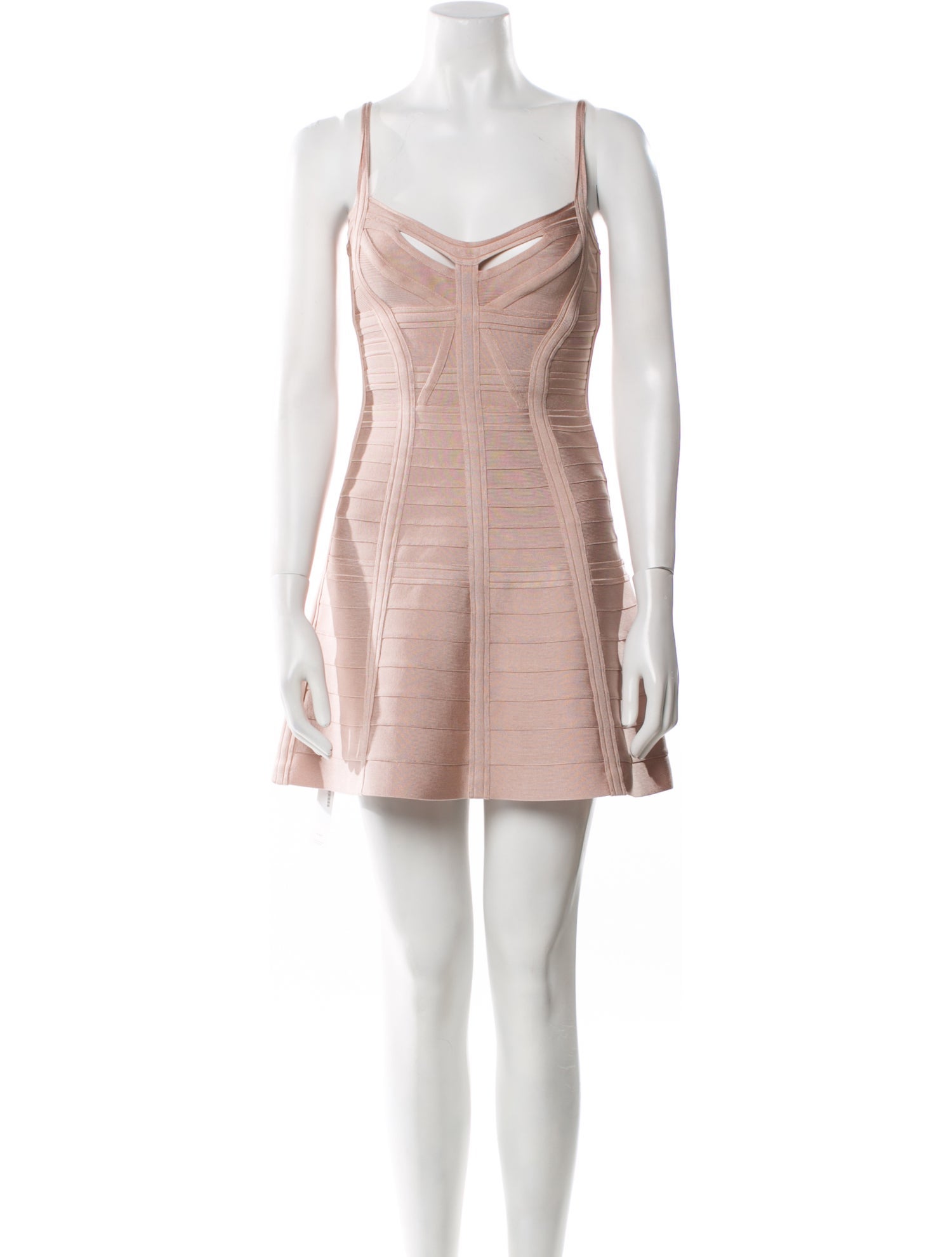Herve Leger V-Neck Mini Dress