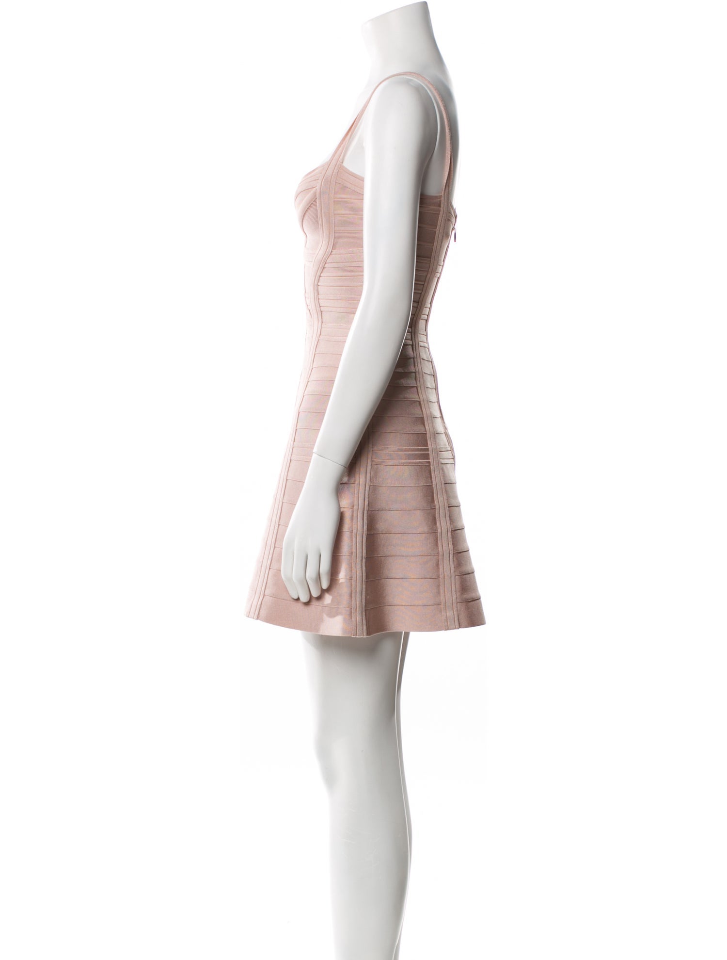 Herve Leger V-Neck Mini Dress