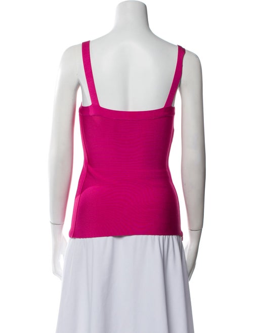 Herve Leger Square Neckline Sleeveless Top