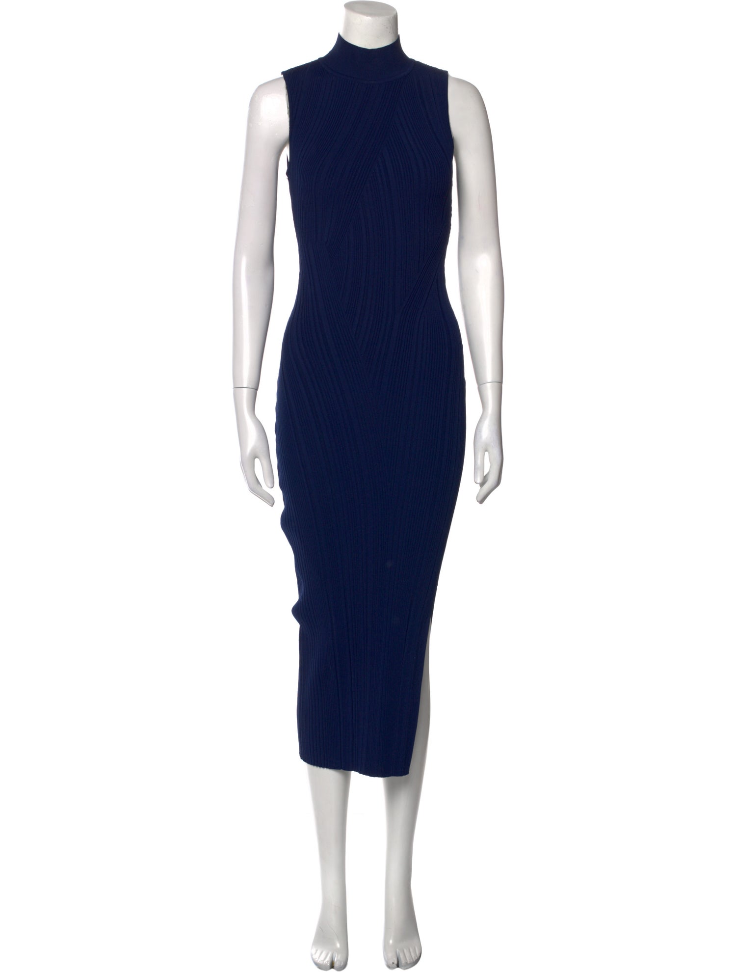 Herve Leger Mock Neck Long Dress
