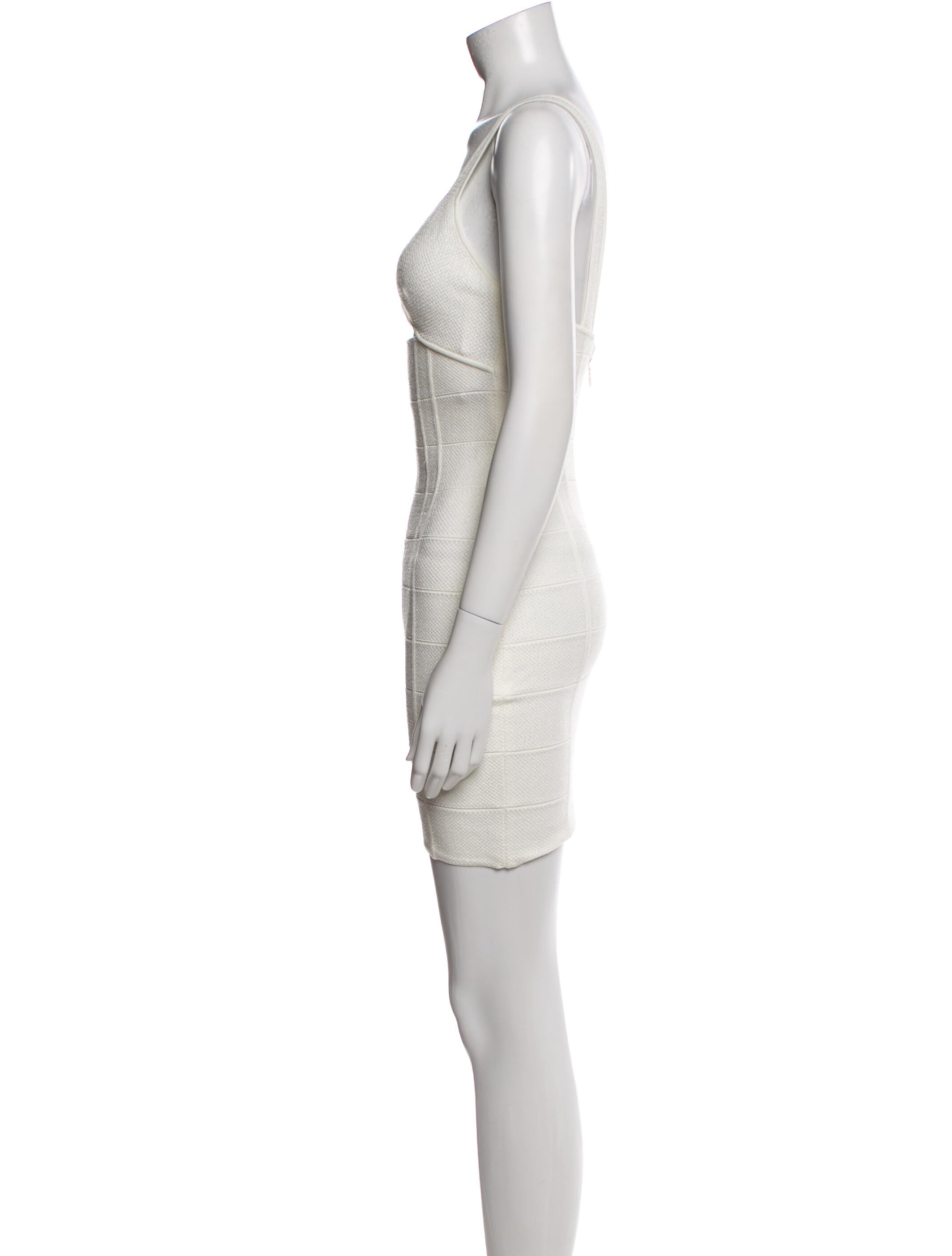 Herve Leger V-Neck Mini Dress w/ Tags