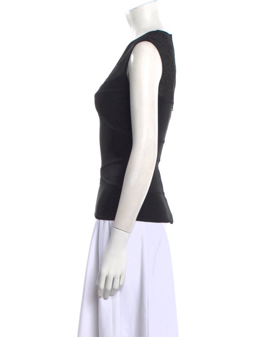 Herve Leger V-Neck Sleeveless Top