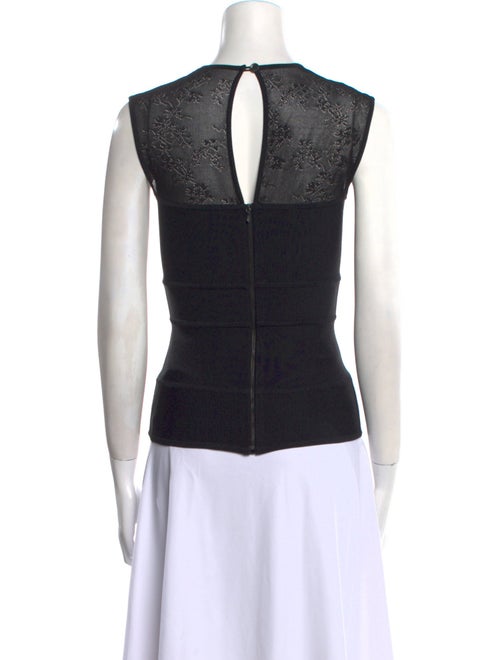 Herve Leger V-Neck Sleeveless Top