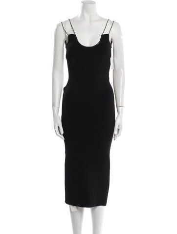 Herve Leger Dresses Scoop Neck Midi Length Dress XXS
