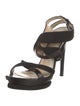 Herve Leger Leather Slingback Sandals