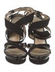 Herve Leger Leather Slingback Sandals