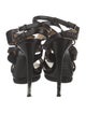 Herve Leger Leather Slingback Sandals