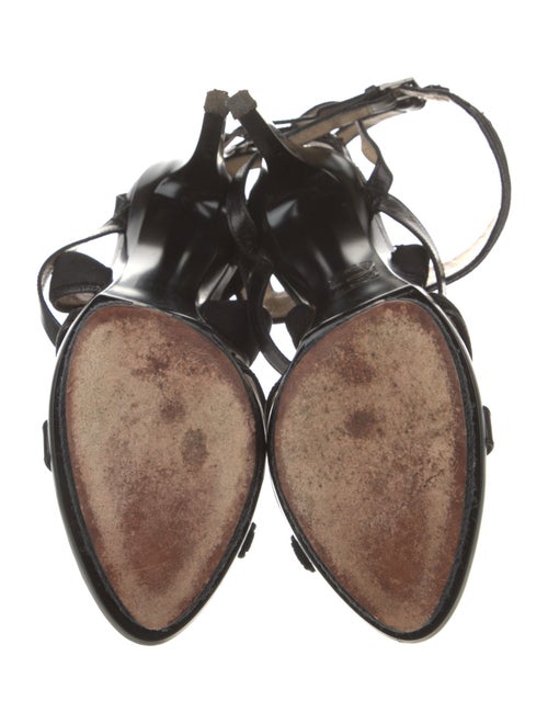 Herve Leger Leather Slingback Sandals