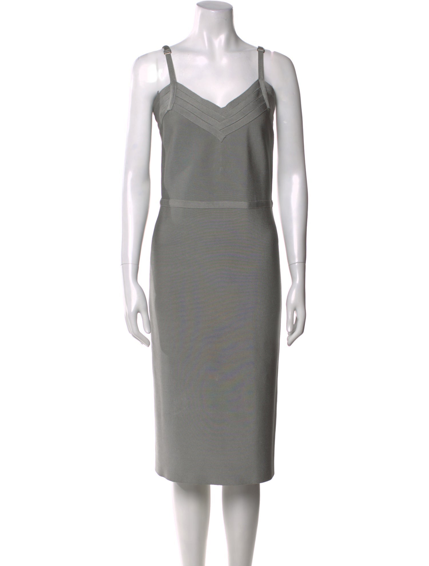 Herve Leger V-Neck Mini Dress