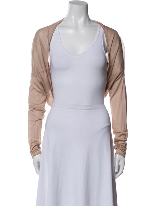 Herve Leger Silk Open Front Sweater