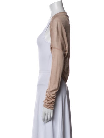 Herve Leger Silk Open Front Sweater