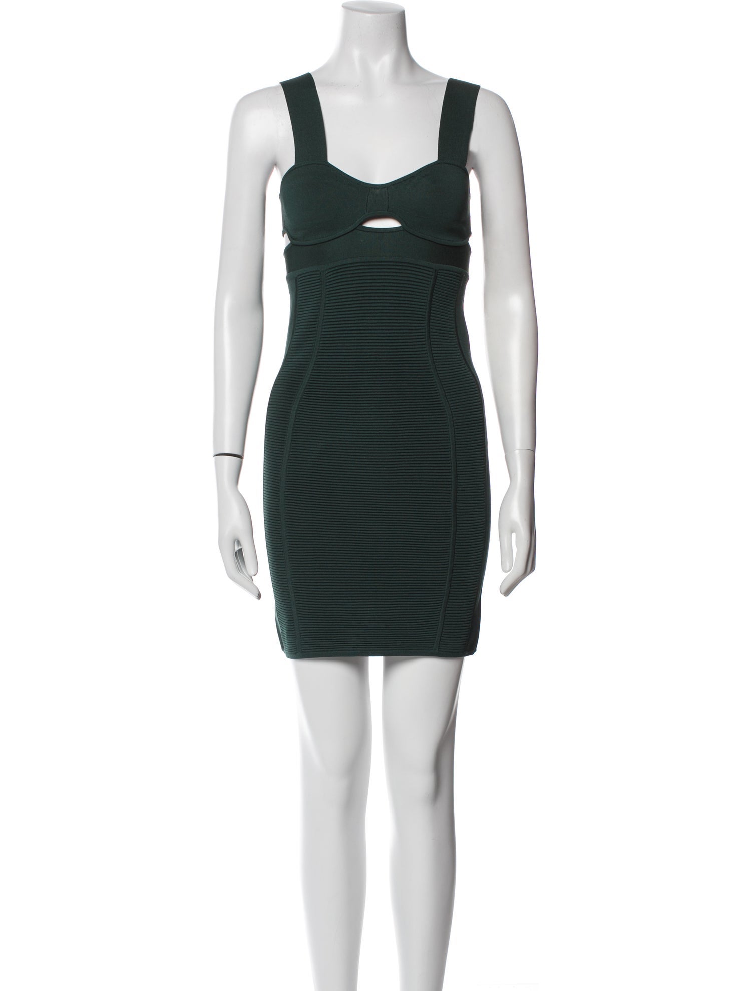 Herve Leger Square Neckline Mini Dress
