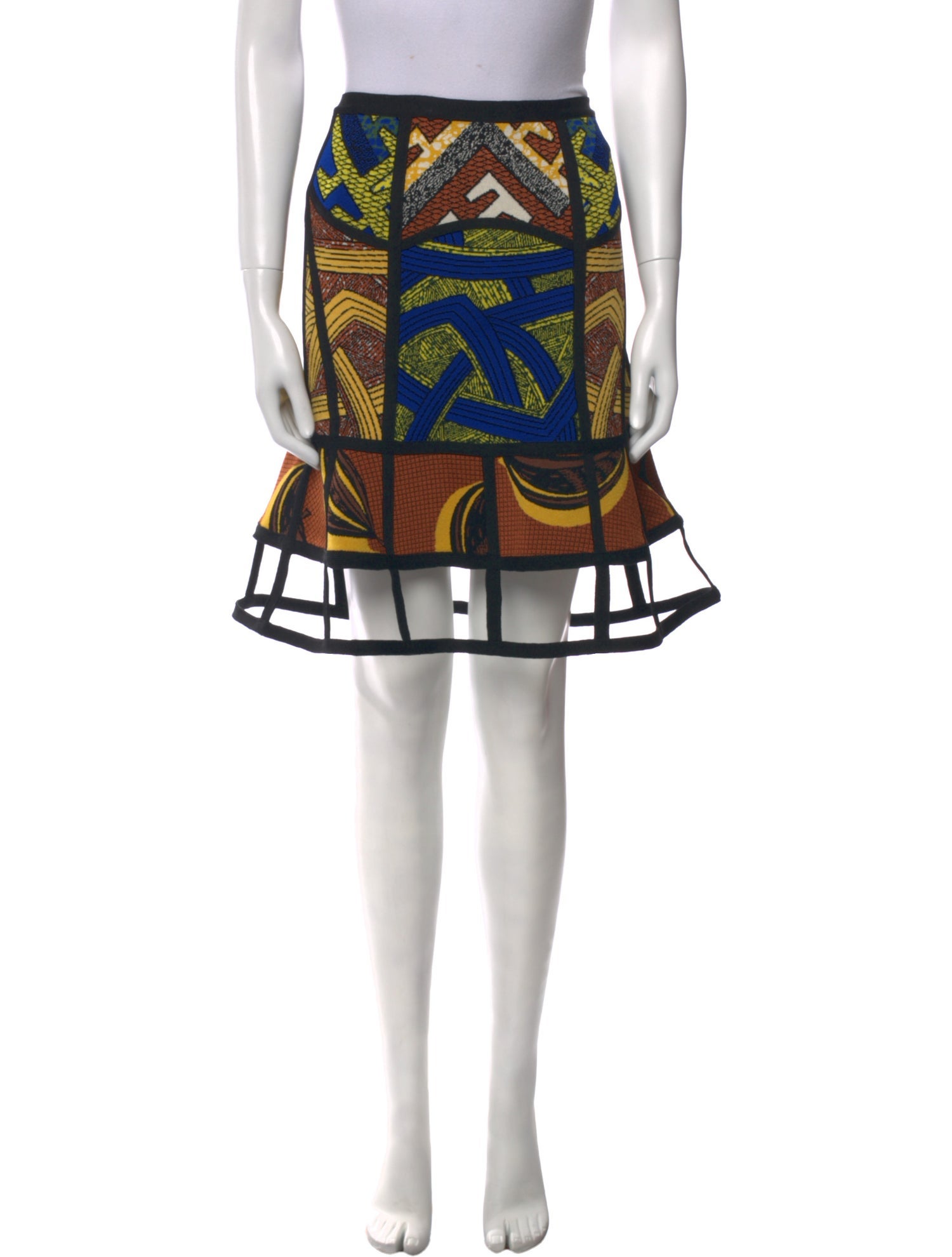 Herve Leger Printed Knee-Length Skirt