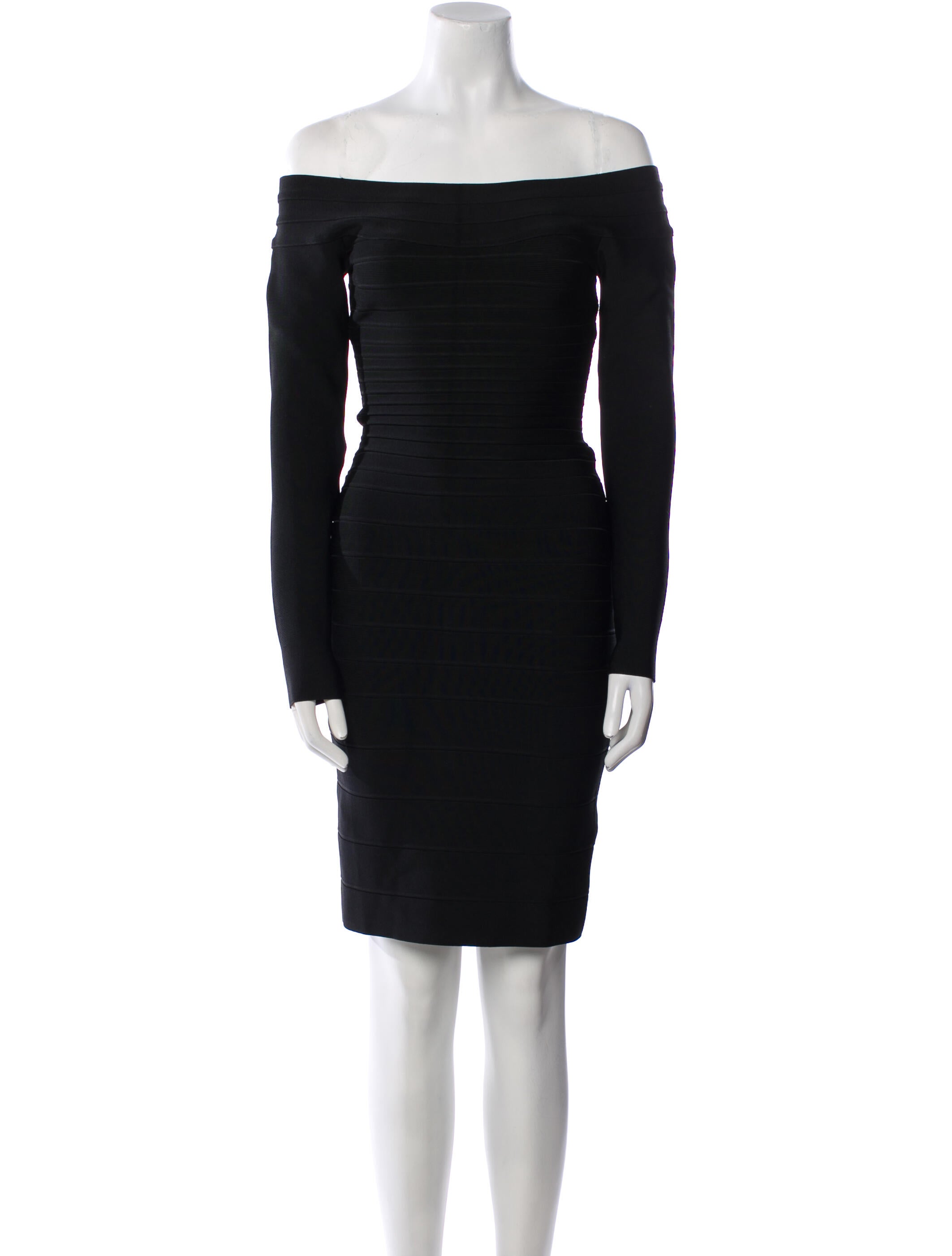Herve Leger Off-The-Shoulder Mini Dress