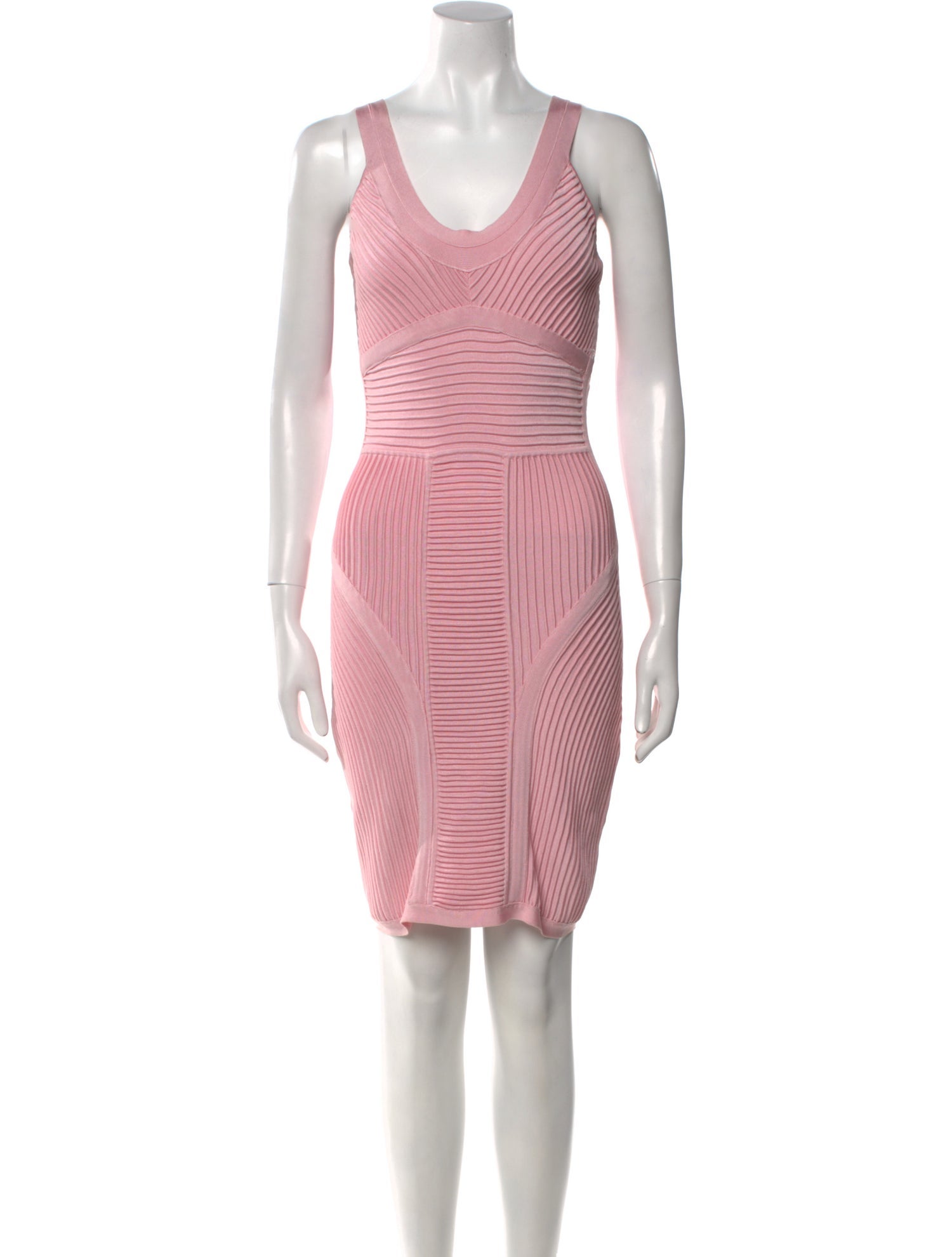 Herve Leger Striped Mini Dress