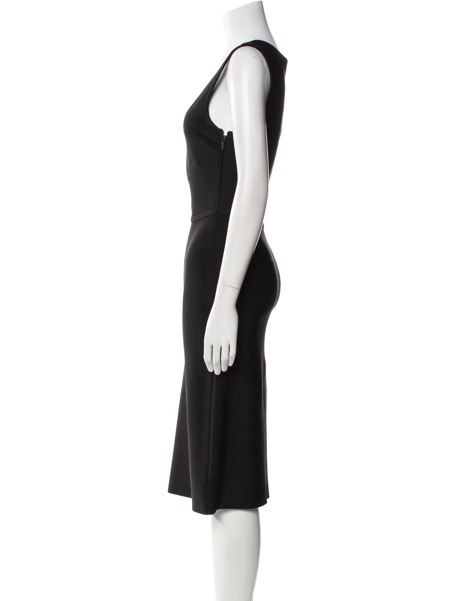 Herve Leger Scoop Neck Midi Length Dress
