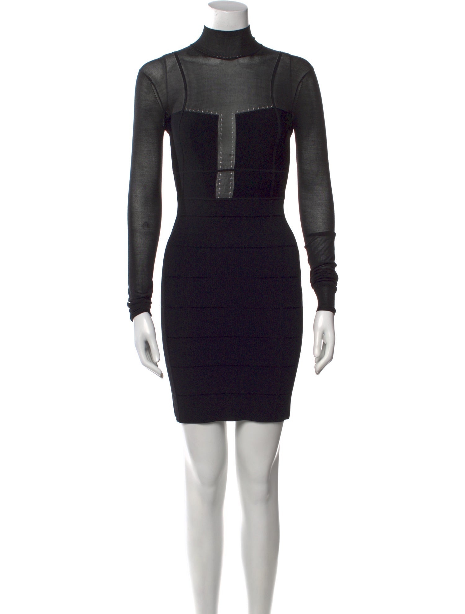 Herve Leger Mock Neck Mini Dress w/ Tags
