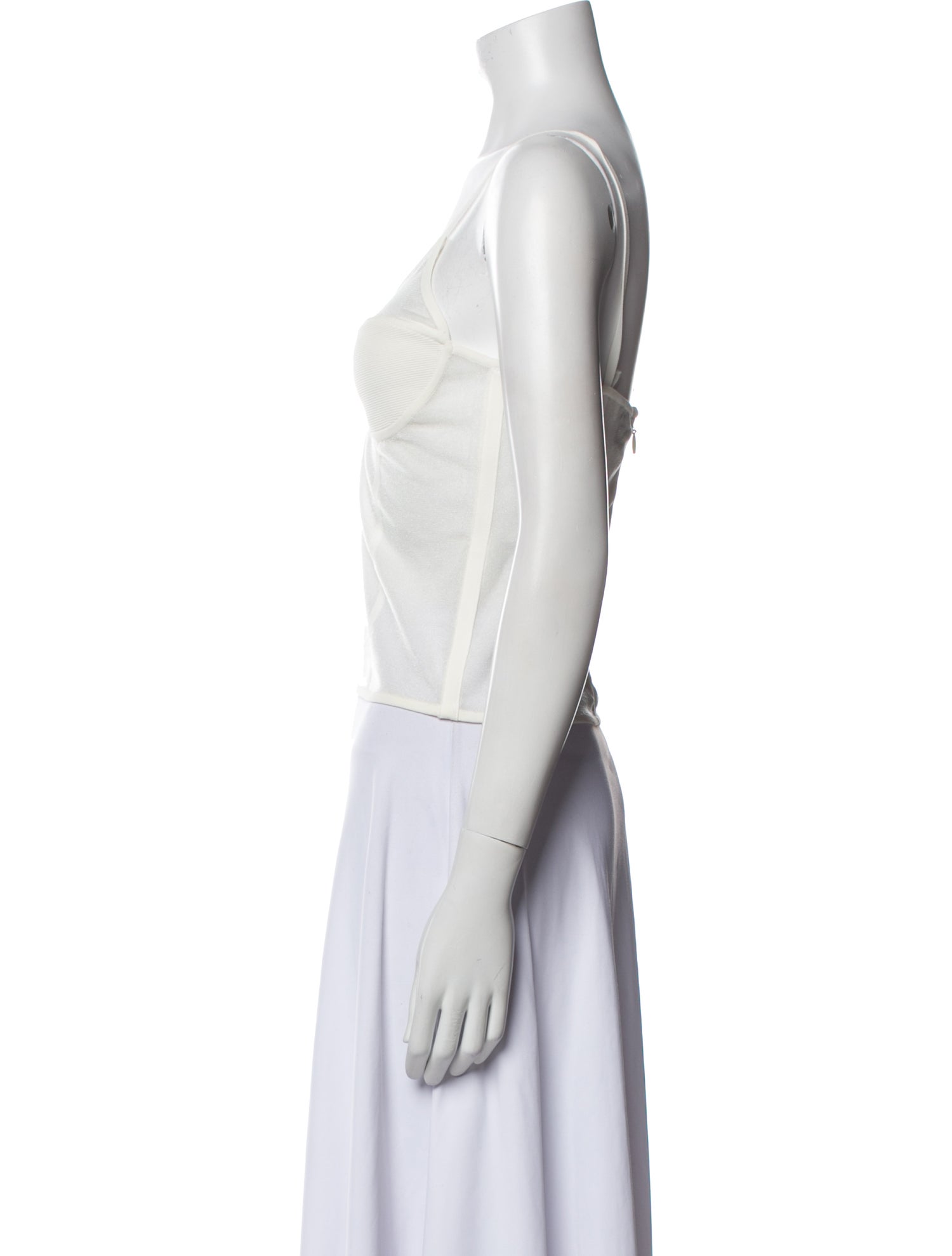 Herve Leger Nylon V-Neck Crop Top