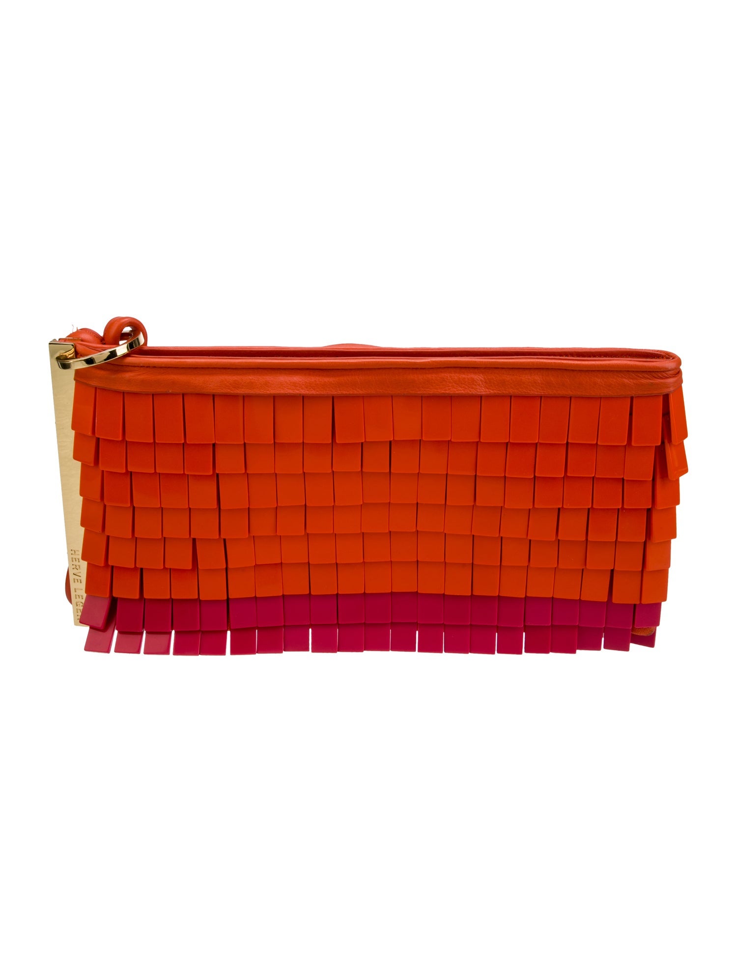 Herve Leger Leather Clutch