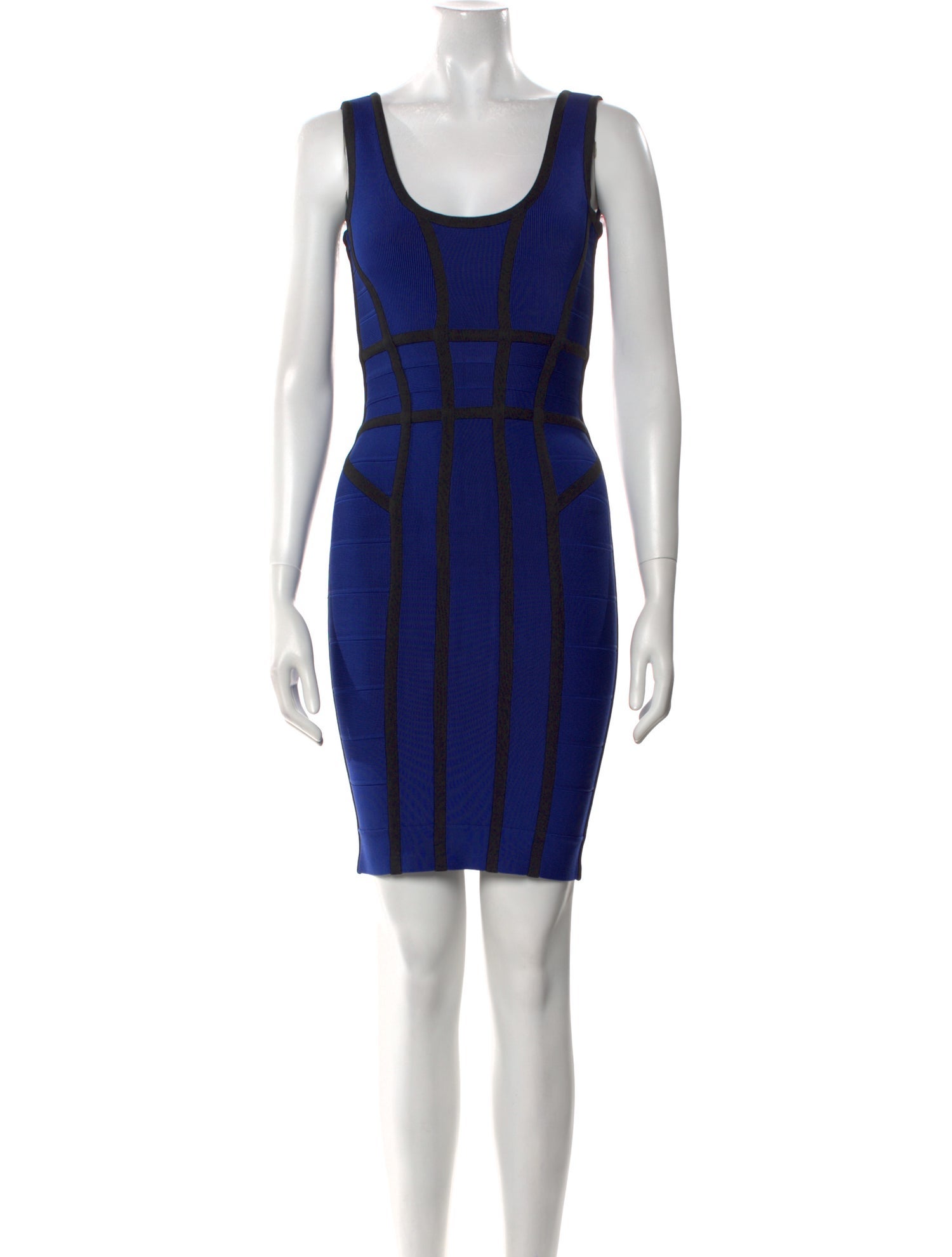 Herve Leger Scoop Neck Mini Dress