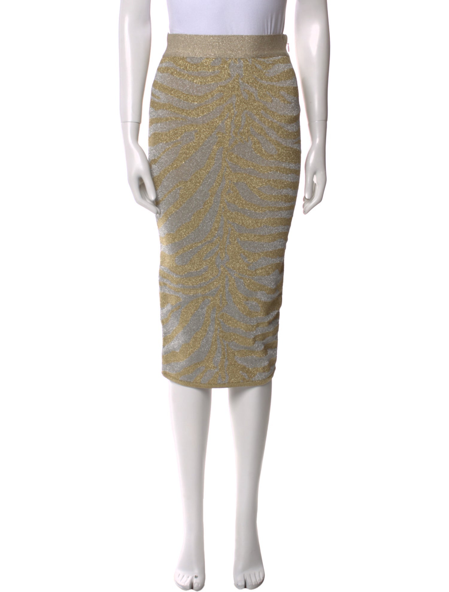 Herve Leger Animal Print Knee-Length Skirt w/ Tags