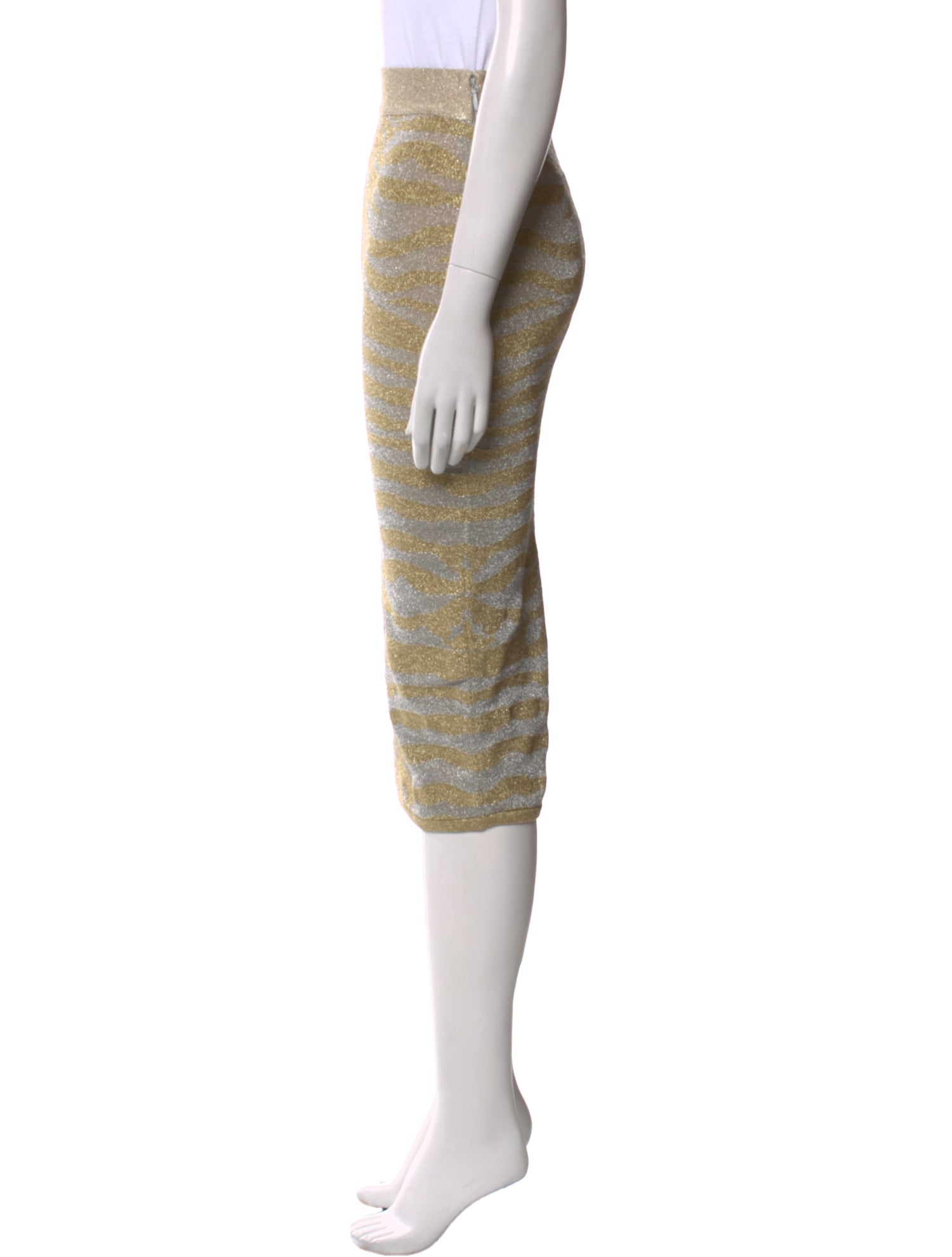 Herve Leger Animal Print Knee-Length Skirt w/ Tags