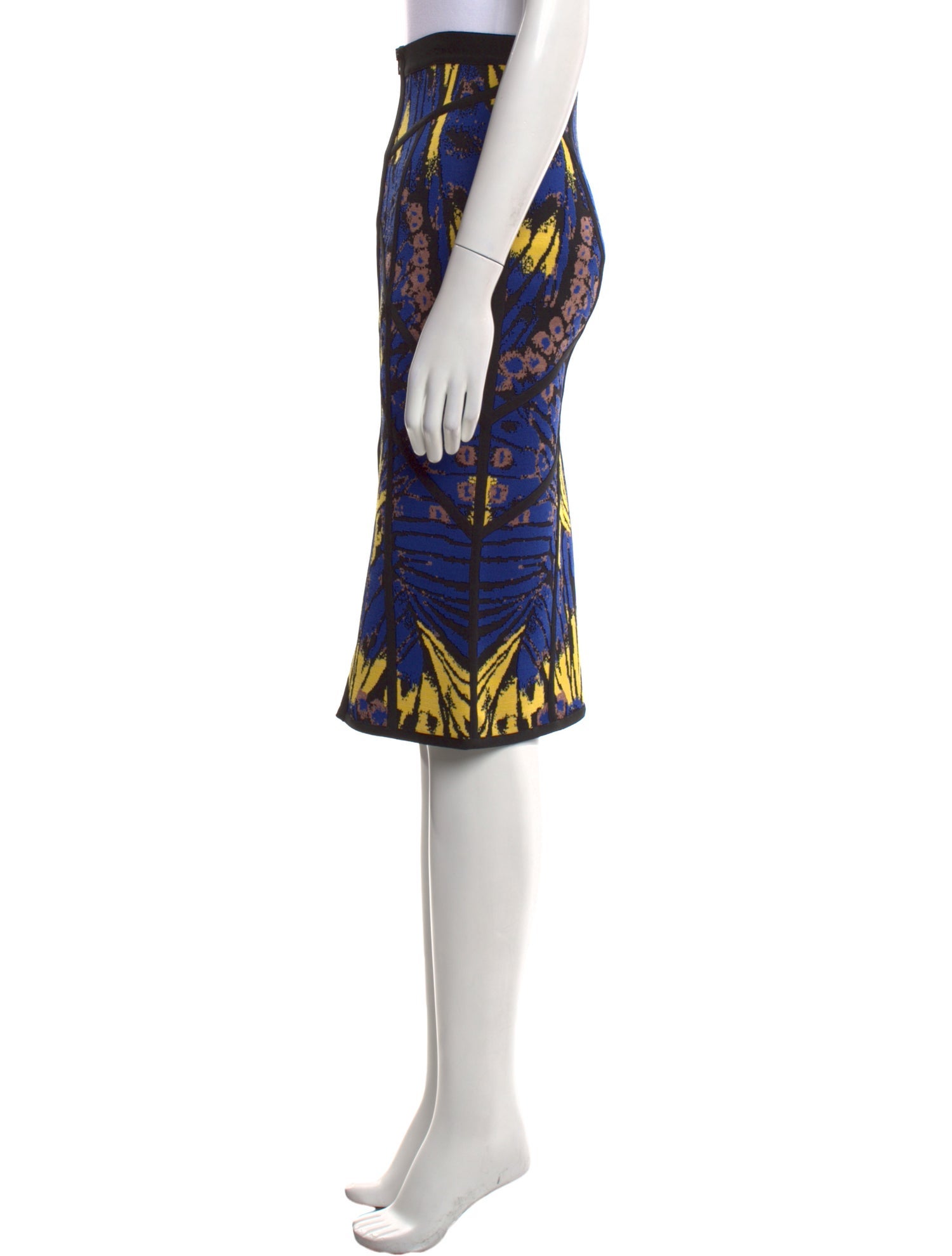 Herve Leger Printed Knee-Length Skirt