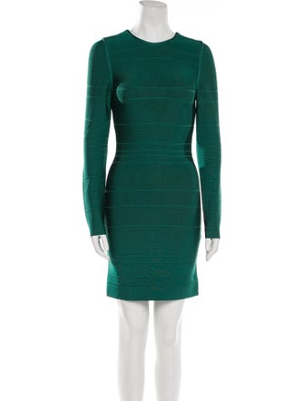 Herve Leger Crew Neck Mini Dress