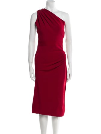 Herve Leger One-Shoulder Midi Length Dress