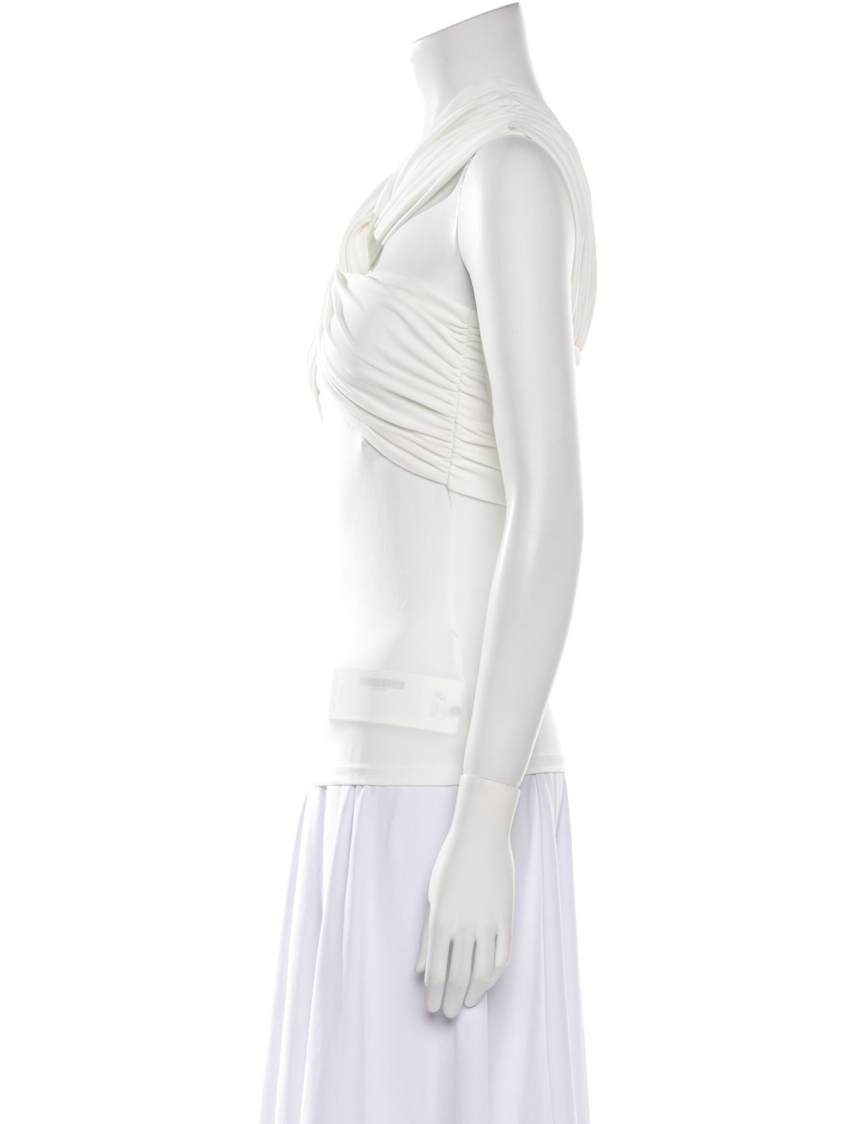 Herve Leger V-Neck Sleeveless Top