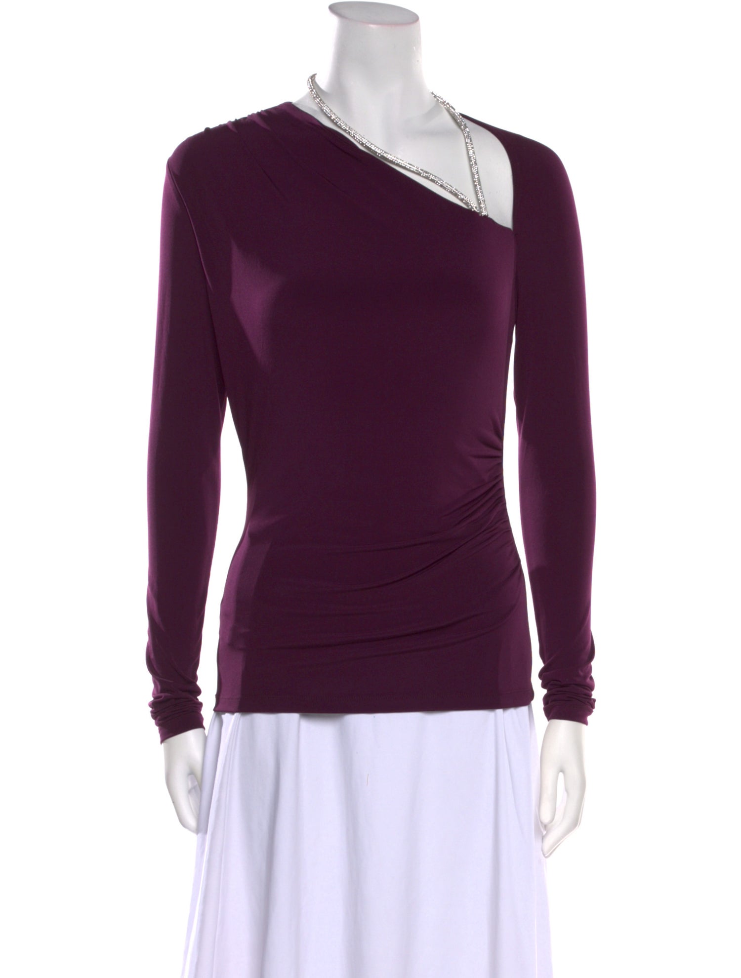 Herve Leger Asymmetrical Long Sleeve Top