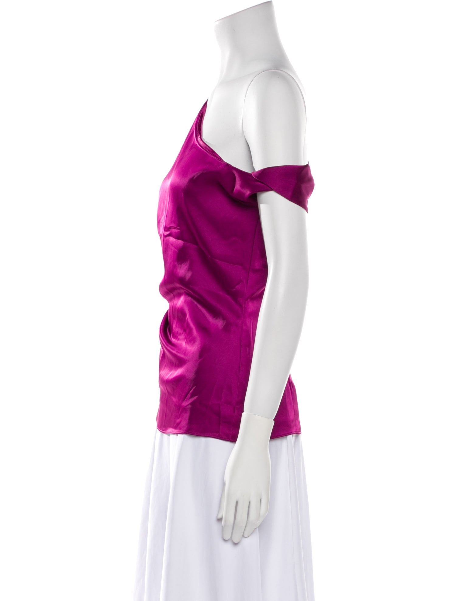 Herve Leger Asymmetrical Short Sleeve Top