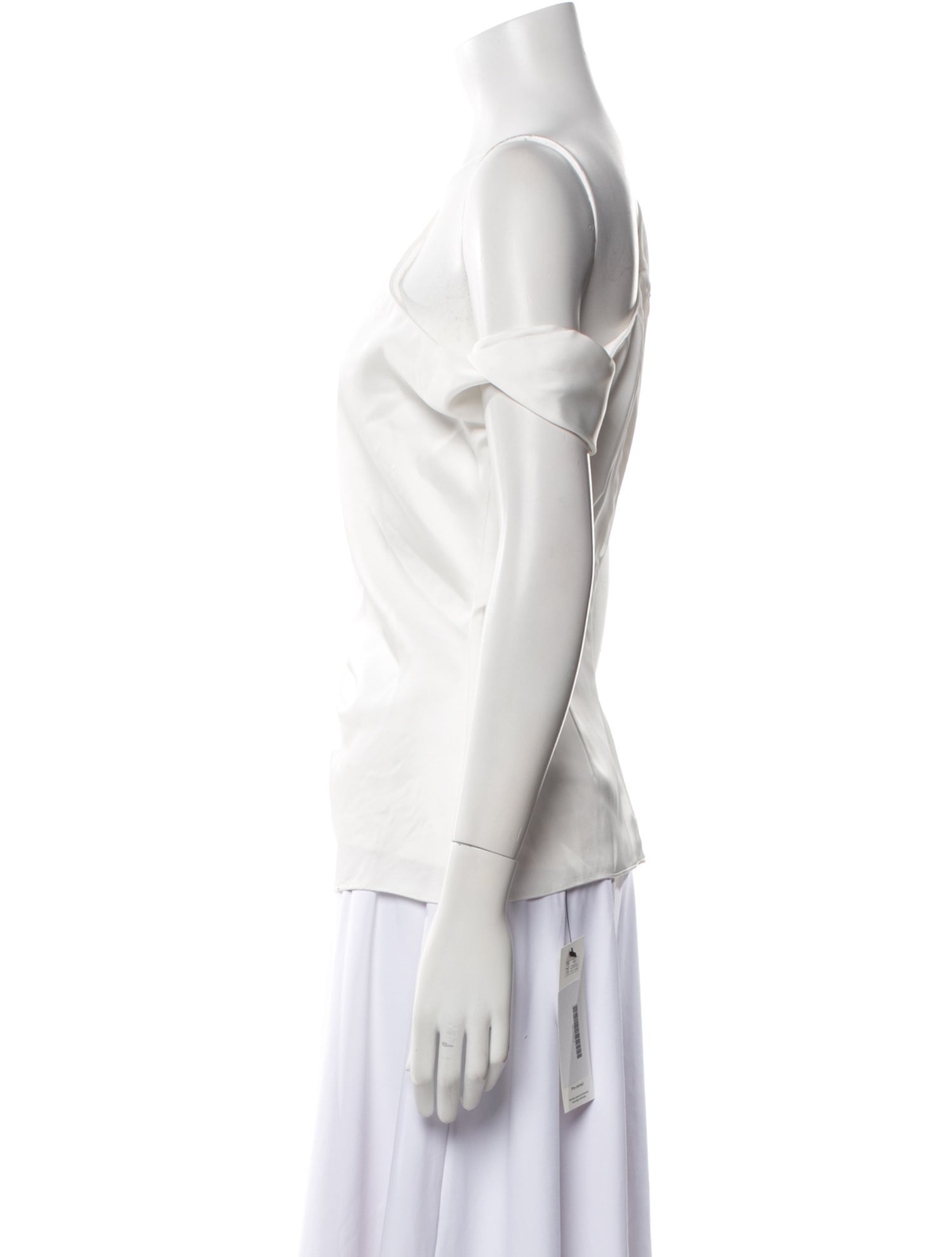 Herve Leger One-Shoulder Sleeveless Blouse