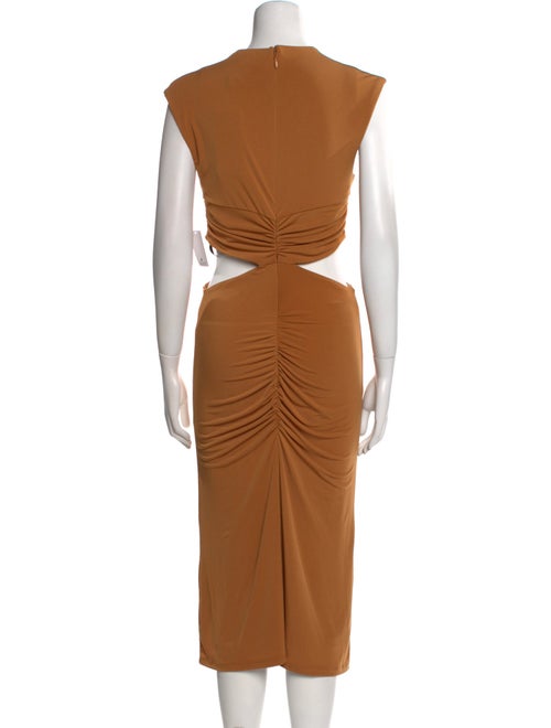 Herve Leger Mock Neck Midi Length Dress
