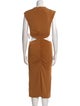 Herve Leger Mock Neck Midi Length Dress
