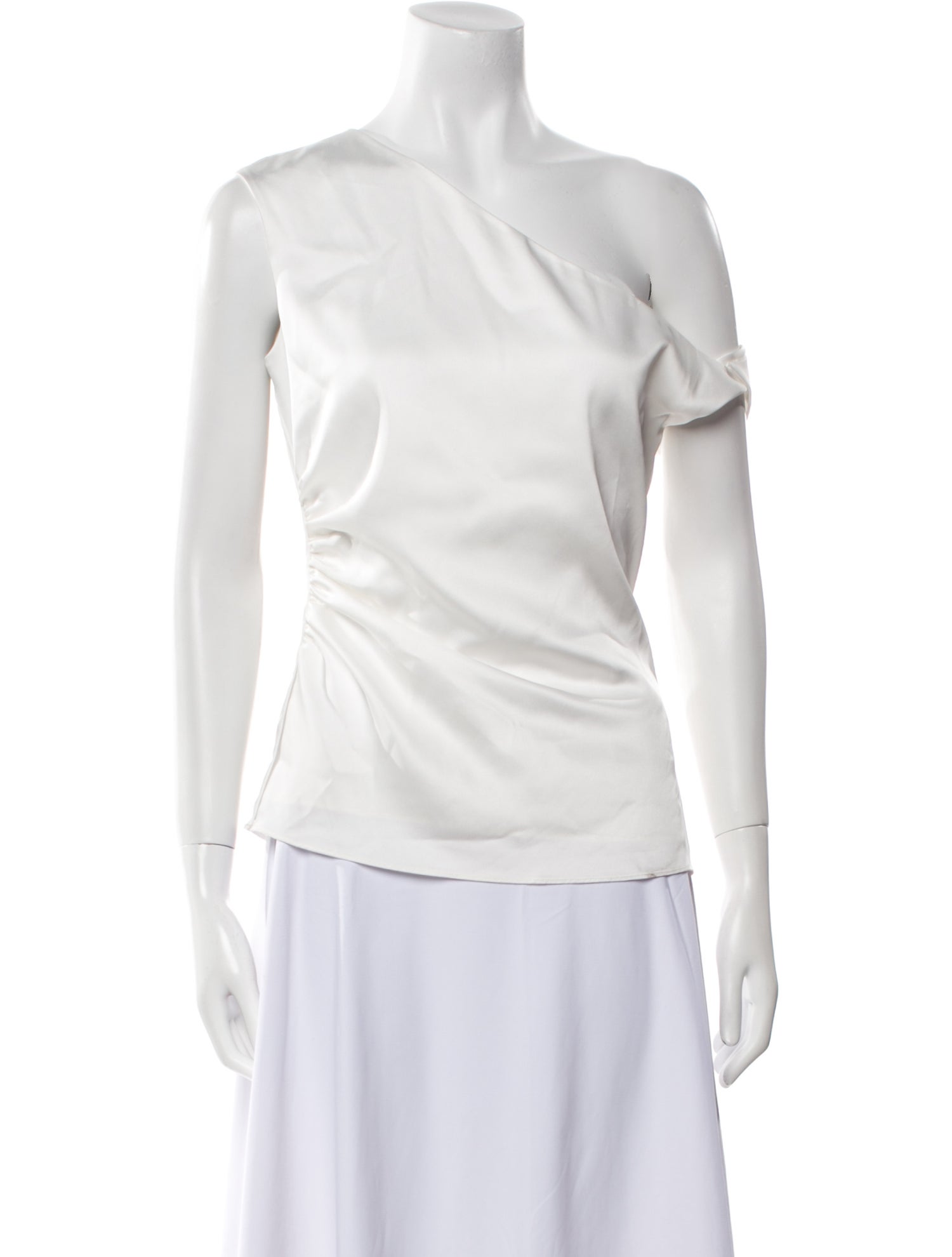 Herve Leger One-Shoulder Sleeveless Blouse