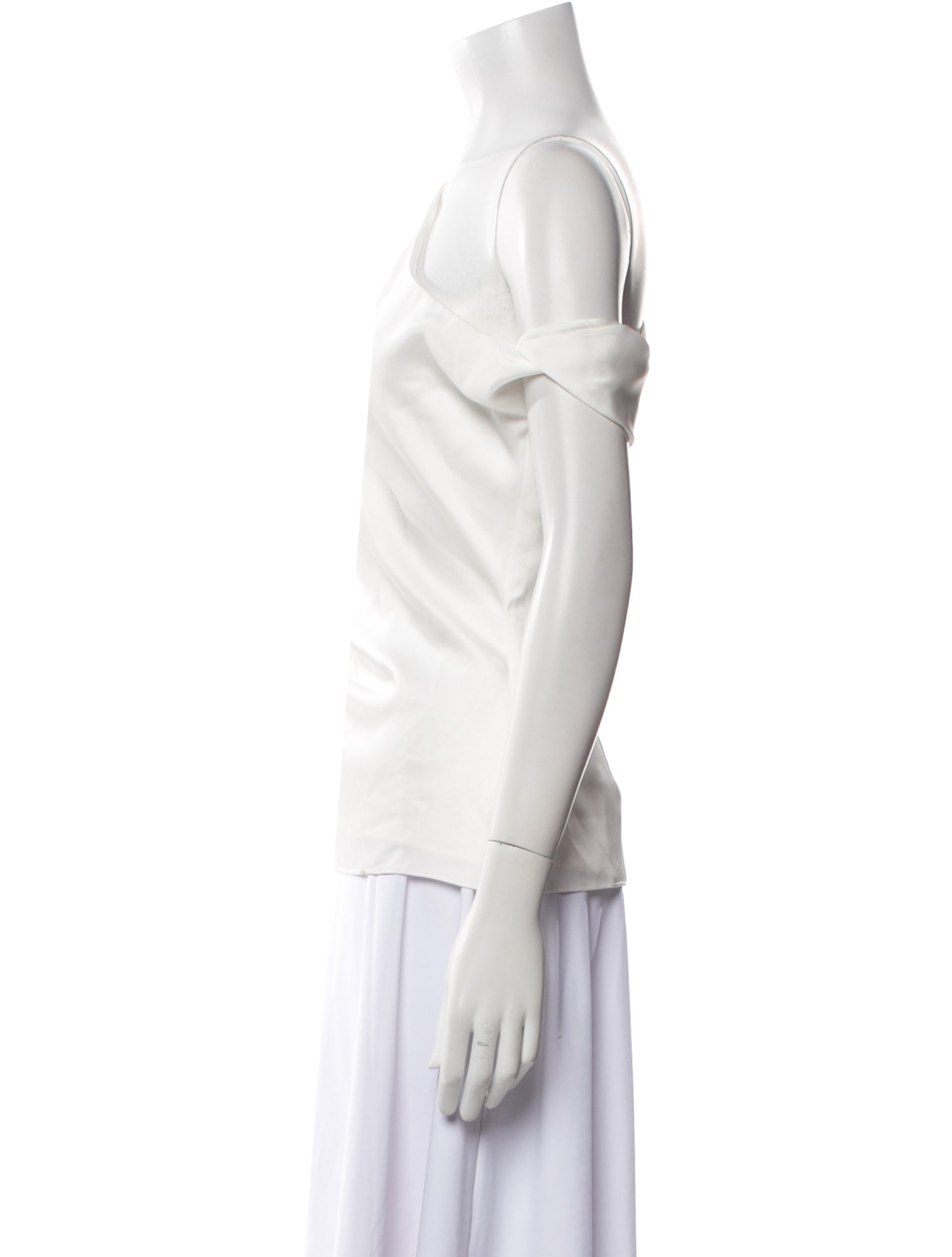 Herve Leger One-Shoulder Sleeveless Blouse