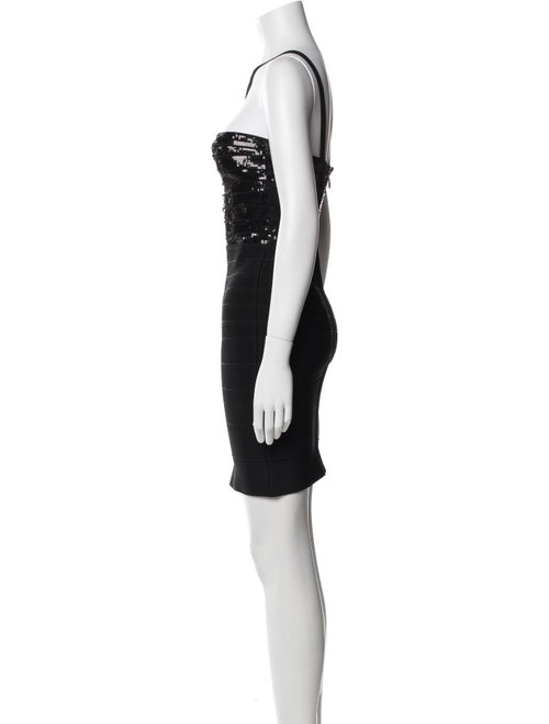 Herve Leger One-Shoulder Mini Dress