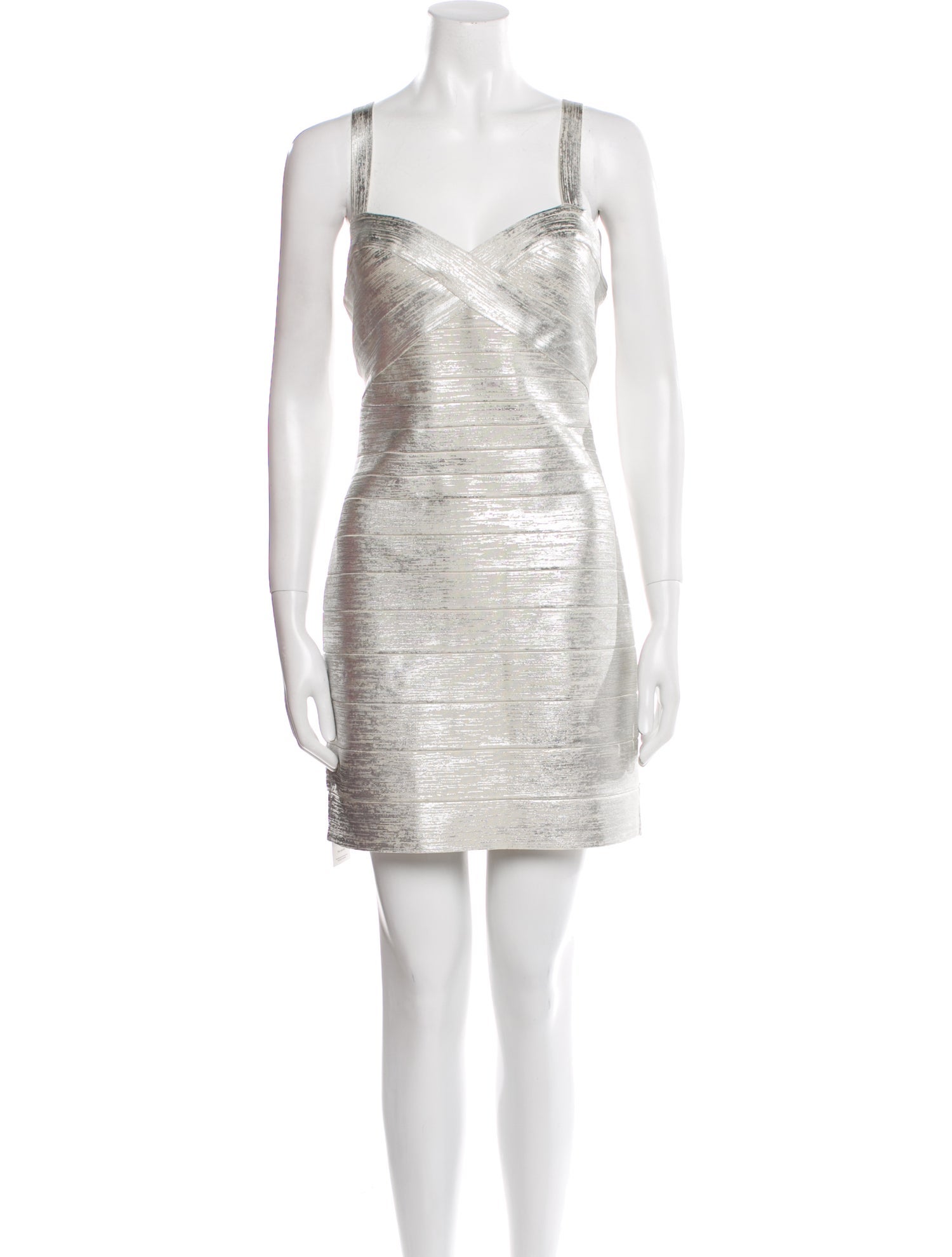 Herve Leger Square Neckline Mini Dress w/ Tags